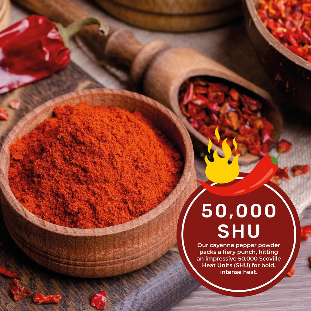 Cayenne Pepper Powder 16oz Jar 50,000 SHU Gluten Free N732