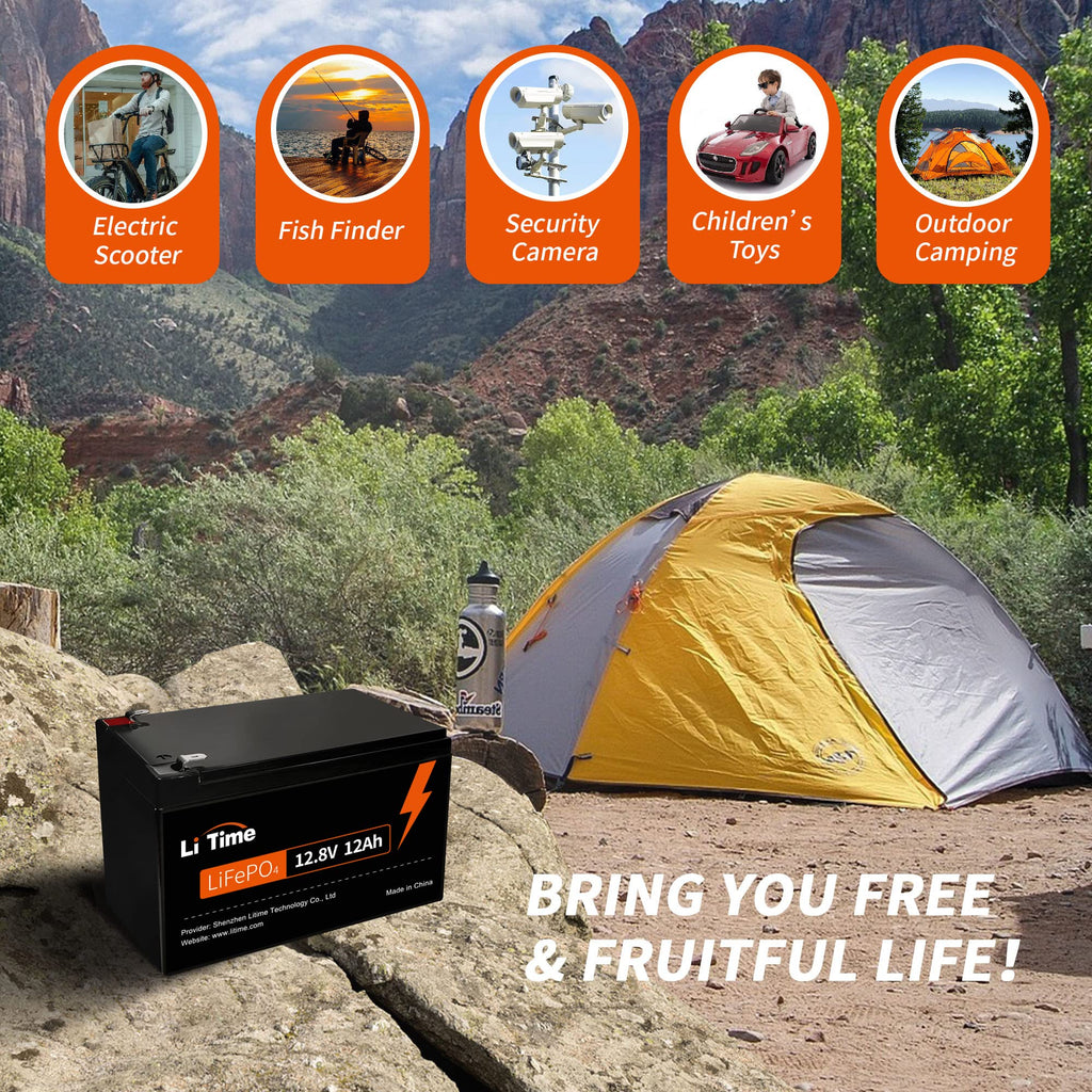 12V 12Ah Mini LiFePO4 Battery 2-Pack K2058