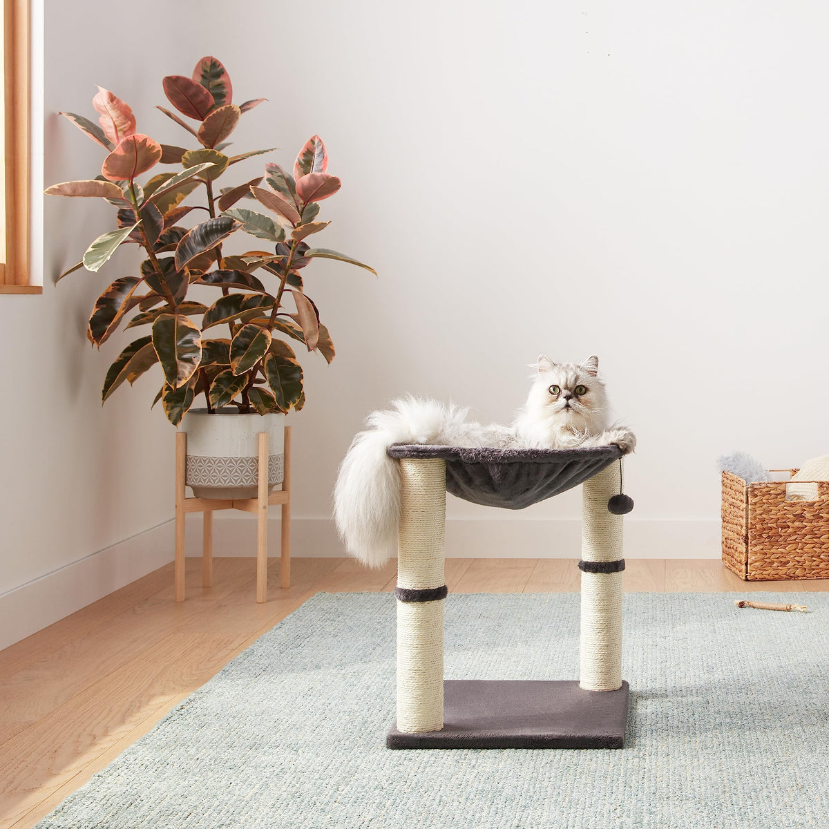 Cat Condo Tower with Hammock Bed and Scratching Posts S13902